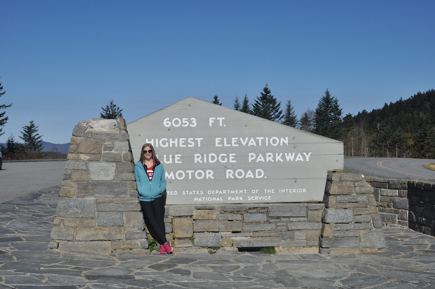 Blue Ridge Parkway Highest Elevation Sign