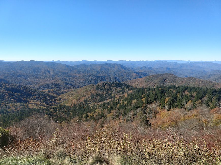 Cowee Mountain Overlook along the Blue Ridge Parkway