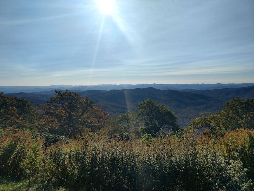 Funnel Top Overlook along the Blue Ridge Parkway