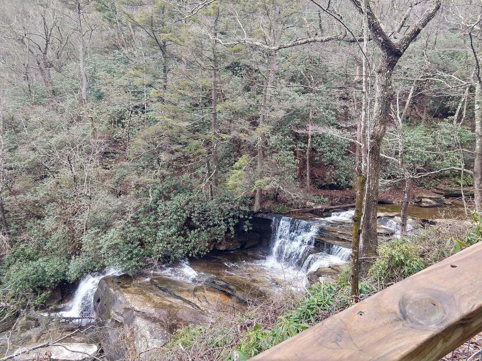 Top of Hickory Nut Waterfalls