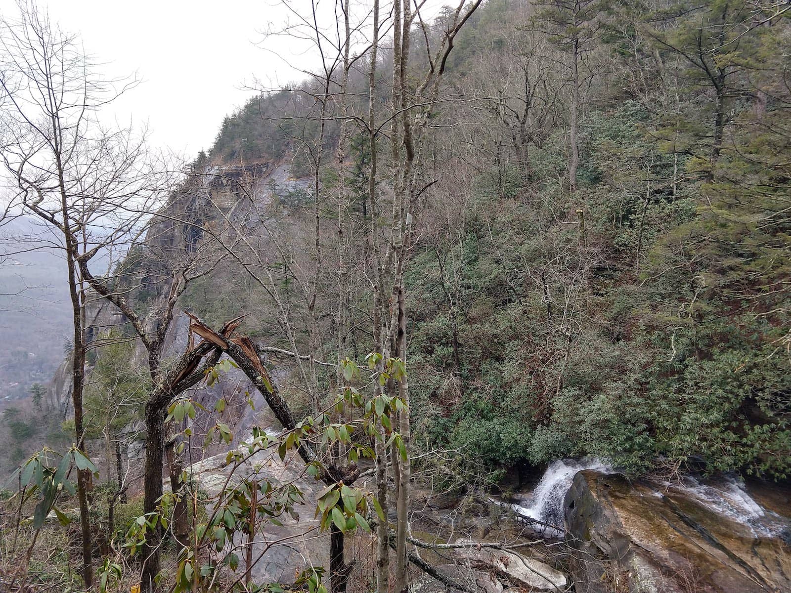 Top of Hickory Nut Waterfalls