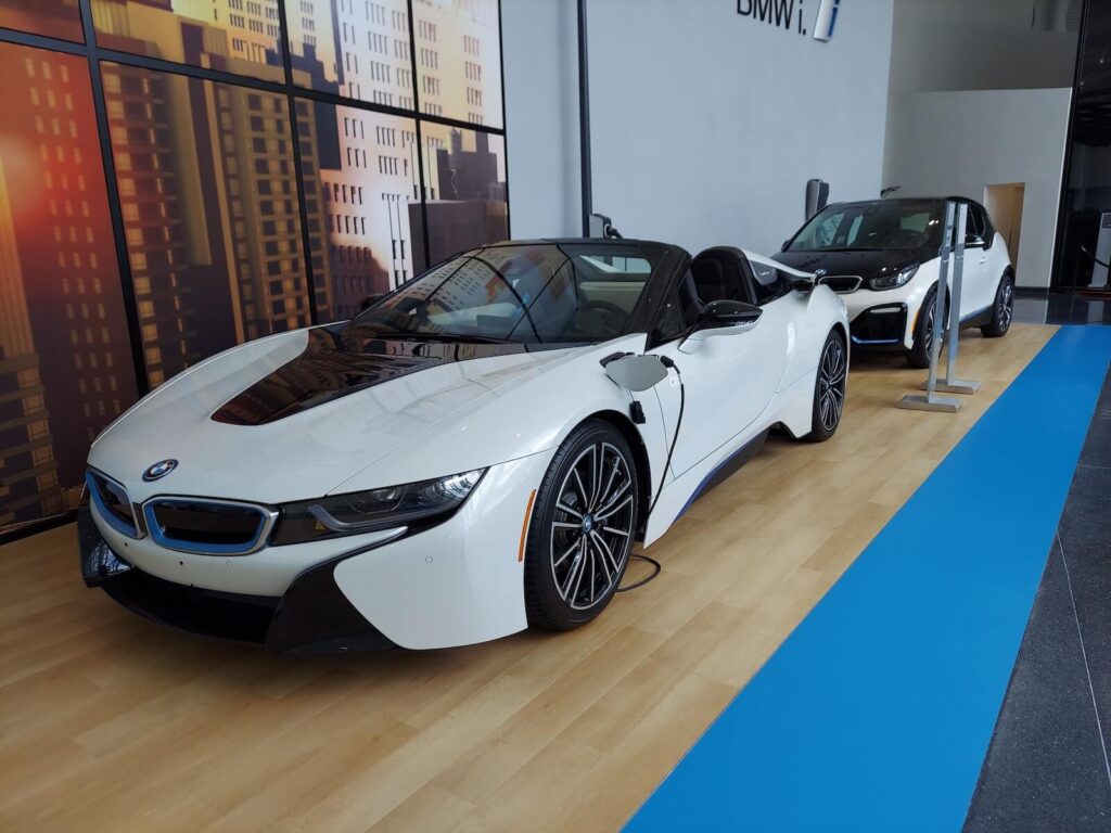 Electric BMWs at the BMW Zentrum Museum